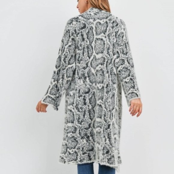 SO Soft Snake Print Long Cardigan - Picture 5 of 8